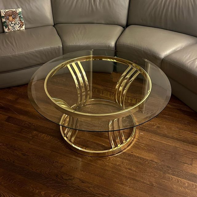 Pvd Dining Table Rounding PVD Center Tables India | Luxury Gold Rose Gold Bronze SS Tables ...
