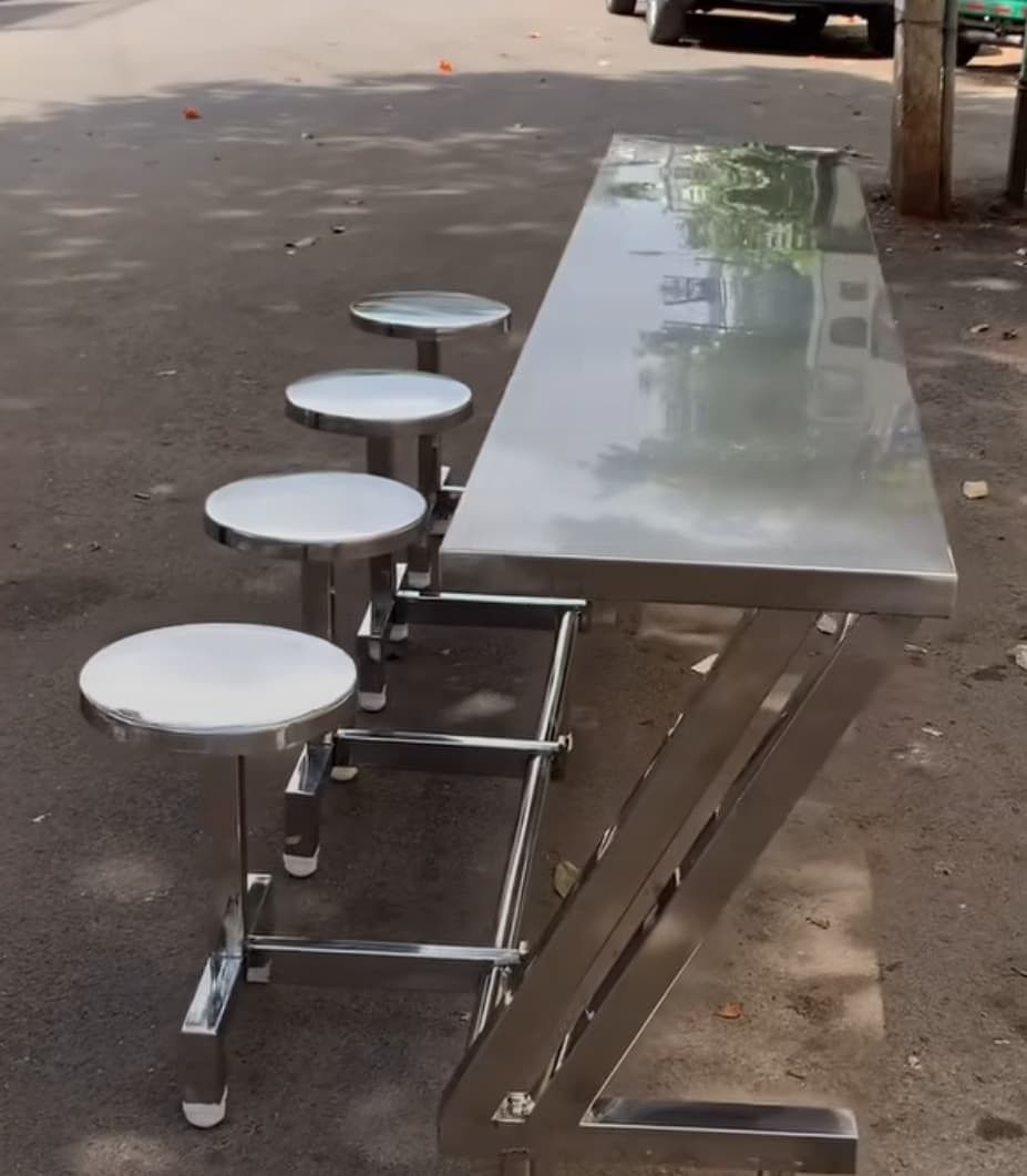 Ss Dinner Table SS Dining Tables India | Premium Stainless Steel Dining Furniture ...